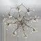 Lámpara de araña italiana de vidrio con estructura de metal, años 50, Imagen 6