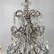 Italian Glass Drop Chandelier with Metal Structure, 1950s, Image 9