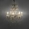 Italian Glass Drop Chandelier with Metal Structure, 1950s, Image 3