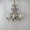 Italian Glass Drop Chandelier with Metal Structure, 1950s, Image 2