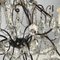 Lámpara de araña italiana de vidrio con estructura de metal, años 50, Imagen 14