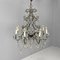 Italian Glass Drop Chandelier with Metal Structure, 1950s, Image 4