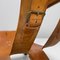 Moderne italienische Mid-Century Holzsessel aus braunem Leder mit Schnallen, 1960er, 2er Set 15