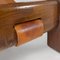 Mid-Century Modern Italian Wooden Brown Leather Armchairs with Buckles, 1960s, Set of 2, Image 19