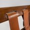 Mid-Century Modern Italian Wooden Brown Leather Armchairs with Buckles, 1960s, Set of 2, Image 13