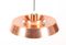 Nova Ceiling Lamp in Copper by Jo Hammerborg for Fog & Mørup, 1960s 2