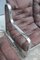 Sofa and Lounge Chairs in Leather and Curved Chromed Metal, 1970s, Set of 3 10