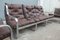 Sofa and Lounge Chairs in Leather and Curved Chromed Metal, 1970s, Set of 3, Image 11