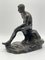Jeune Athlétique Assis, Sculpture En Bronze 6