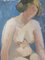 Angela, Oil Painting, 1950s, Framed, Image 10