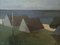 Coastal Retreat, Oil Painting, 1950s, Framed 11