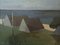 Rifugio costiero, dipinto a olio, anni '50, con cornice, Immagine 11