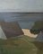 Coastal Retreat, Oil Painting, 1950s, Framed 13