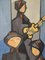 Tre musicisti, dipinto ad olio, anni '50, con cornice, Immagine 8