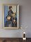 Tres músicos, pintura al óleo, años 50, enmarcado, Imagen 3