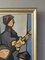 Three Musicians, Oil Painting, 1950s, Framed 5