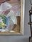 Peces y flores, pintura al óleo, años 50, enmarcado, Imagen 10