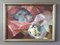 Fish & Flowers, Oil Painting, 1950s, Framed 1