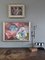 Peces y flores, pintura al óleo, años 50, enmarcado, Imagen 2