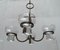 Mid-Century Danish Metal and Glass Candleholder Pendant, 1960s, Image 9