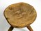 Hand-Carved 3-Legged Wood Stool, 1900s 12