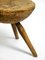Sgabello a tre gambe in legno intagliato a mano, inizio XX secolo, Immagine 9