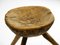 Hand-Carved 3-Legged Wood Stool, 1900s, Image 6