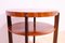 Art Deco Round Walnut Coffee Table, Former Czechoslovakia, 1930s, Image 5