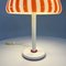 Lámpara de mesa a rayas rojas de cristal de Murano de DV, años 70, Imagen 7