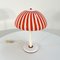 Red Striped Table Lamp in Murano Glass from DV, 1970s 2
