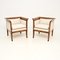 Antique Swedish Biedermeier Satin Birch Armchairs, 1850s, Set of 2 2