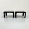 Black Elena Stacking Tables by Vico Magistretti for Metra, 1970s, Set of 2, Image 1