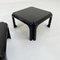 Black Elena Stacking Tables by Vico Magistretti for Metra, 1970s, Set of 2 4