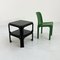 Tables Empilables Elena Noires par Vico Magistretti pour Metra, 1970s, Set de 2 3