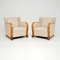 Art Deco Finnish Satin Birch Armchairs, 1930s, Set of 2, Image 1