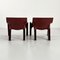 Burgundy Vicario Lounge Chairs by Vico Magistretti for Artemide, 1970s, Set of 2 5
