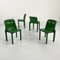 Grüne Selene Stühle von Vico Magistretti für Artemide, 1970er, 4er Set 3