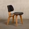 DCW Dining Chair in Ash with Dark Brown Leather Seat by Charles & Ray Eames for Vitra, 1990s 3