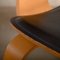 Silla de comedor DCW de fresno con asiento de cuero marrón oscuro de Charles & Ray Eames para Vitra, años 90, Imagen 15