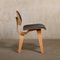 DCW Dining Chair in Ash with Dark Brown Leather Seat by Charles & Ray Eames for Vitra, 1990s, Image 4