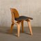 DCW Dining Chair in Ash with Dark Brown Leather Seat by Charles & Ray Eames for Vitra, 1990s, Image 6