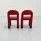 Rote Kinderstühle von Omsi, Italy, 2000er, 2er Set 4