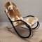 Swiss Rocking Chair in Cowleather, Steel and Black Wood by Paul Tuttle, 1972 1