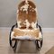 Swiss Rocking Chair in Cowleather, Steel and Black Wood by Paul Tuttle, 1972 20
