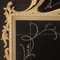20th Century Italian Lacquered Mirror with Floral Decorations, 1960s, Image 7