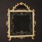 20th Century Italian Lacquered Mirror with Floral Decorations, 1960s, Image 1