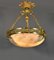 Lámpara de araña Napoleón III del Imperio francés antigua de bronce y alabastro, Imagen 5