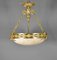 Antique Napoleon III French Empire Chandelier in Bronze and Alabaster 2