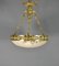 Antique Napoleon III French Empire Chandelier in Bronze and Alabaster, Image 1