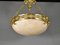 Antique Napoleon III French Empire Chandelier in Bronze and Alabaster, Image 4